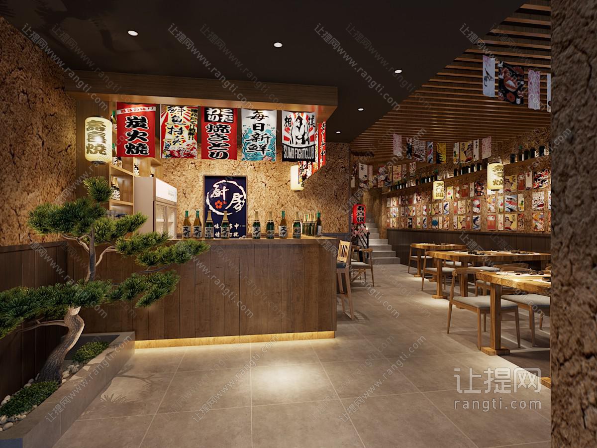 日式饭店餐馆就餐区