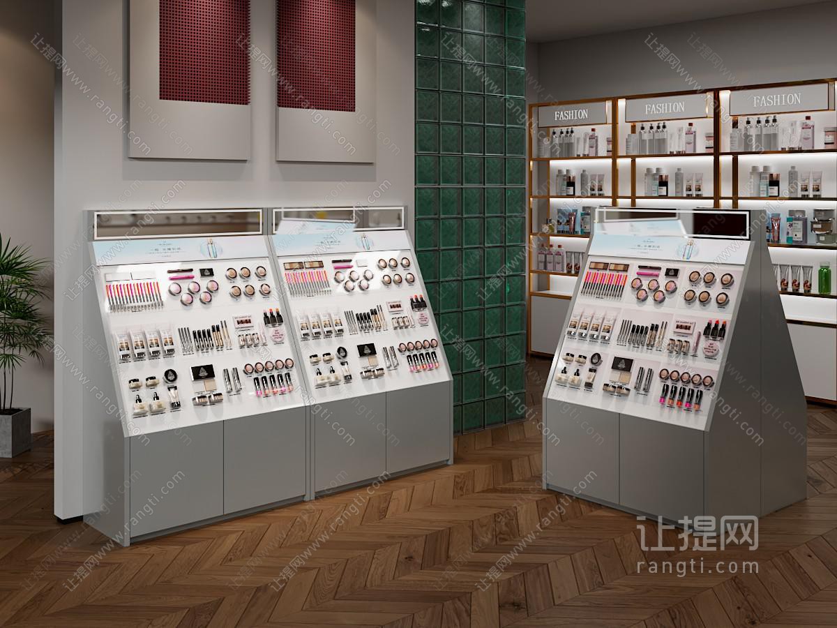 现代护肤化妆品展柜 货架