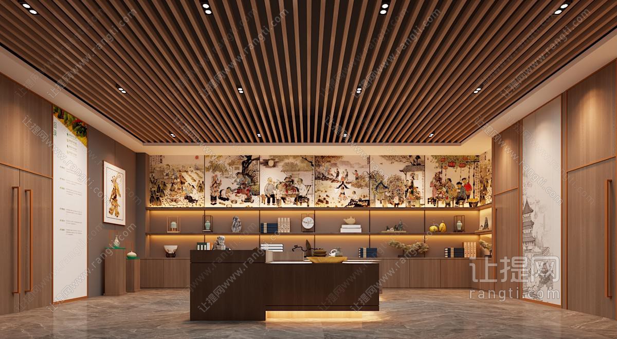 新中式展厅展览售卖区