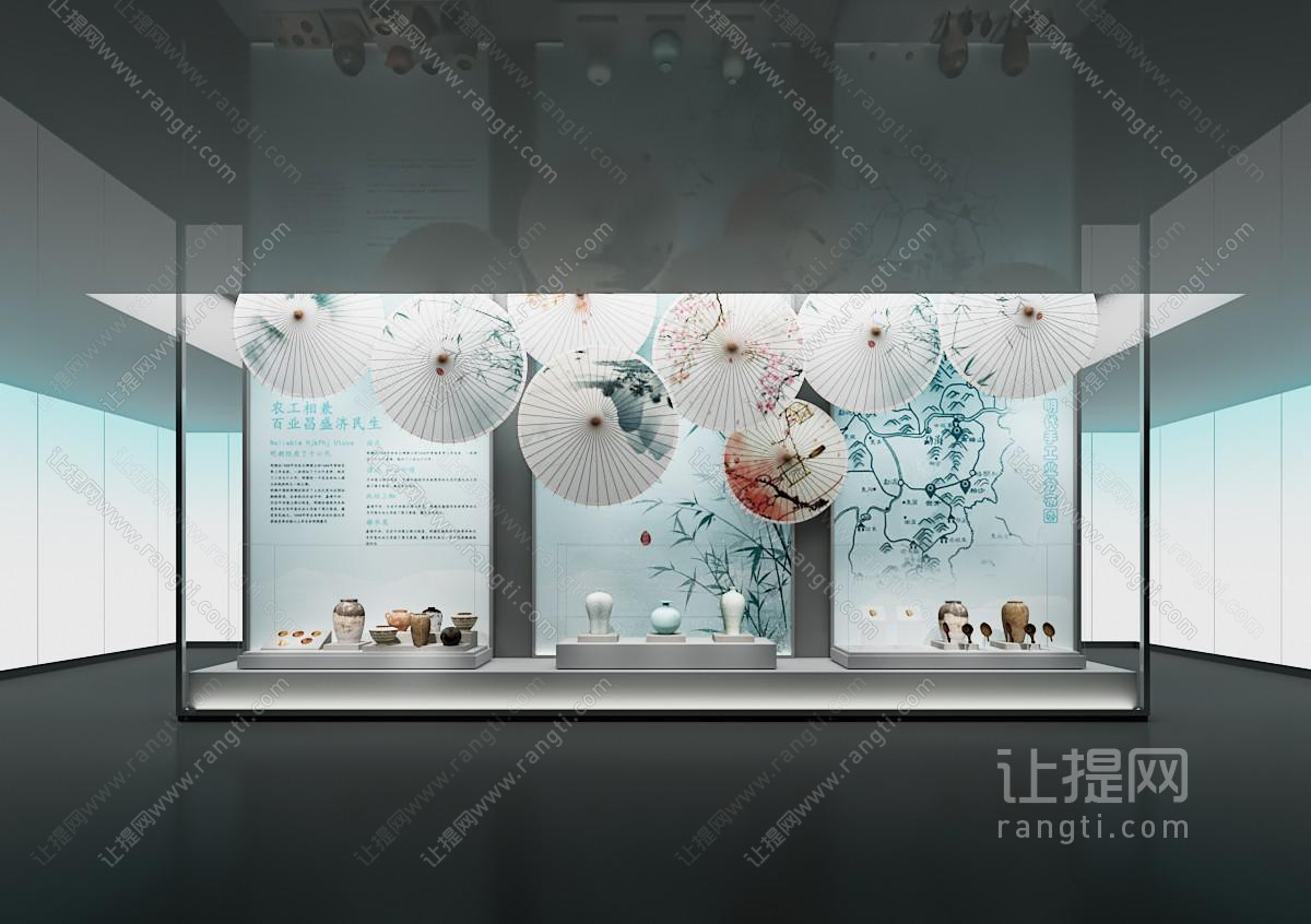 新中式陶器展厅展览