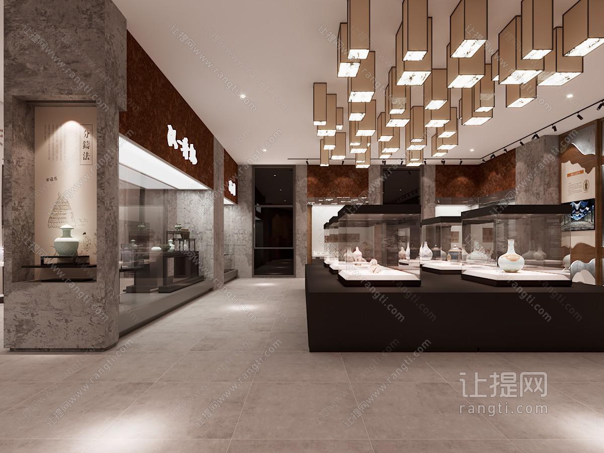 新中式陶瓷陶器展厅 博物馆