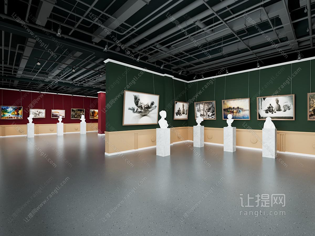 现代书画展厅展览