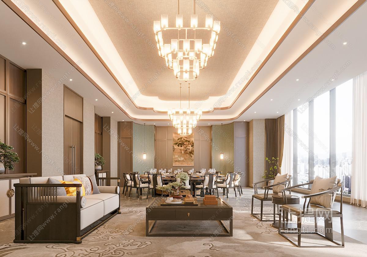 新中式酒店包厢包间