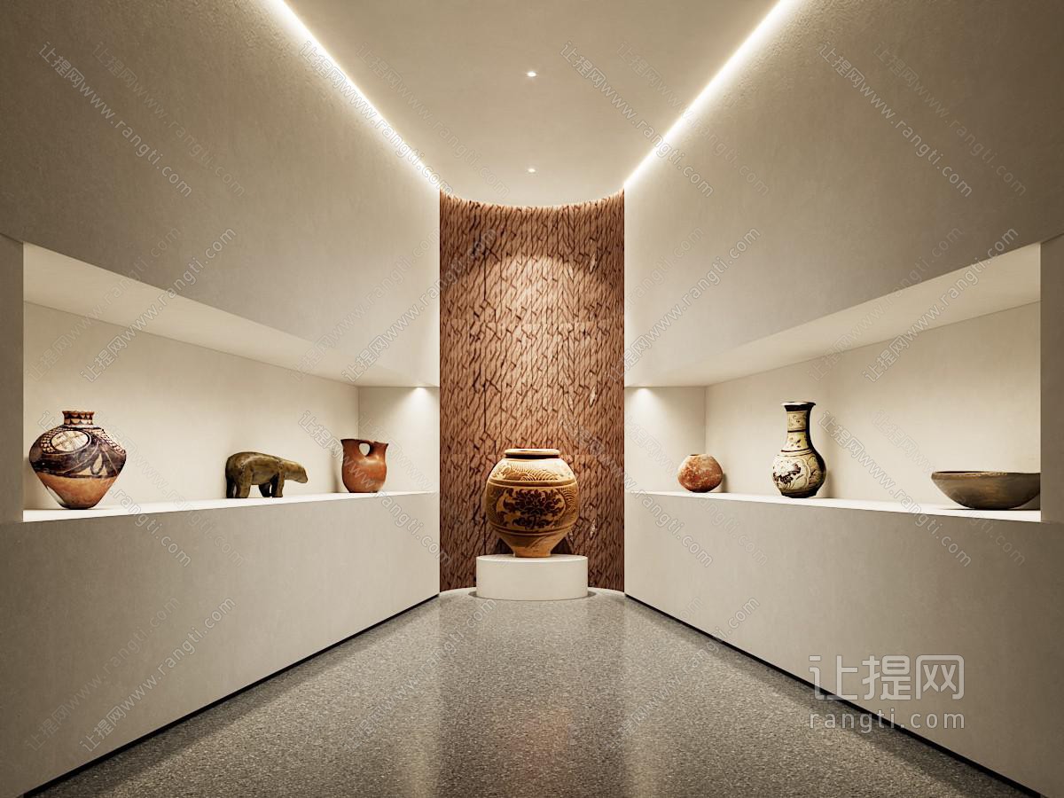 现代陶艺陶器展厅展览