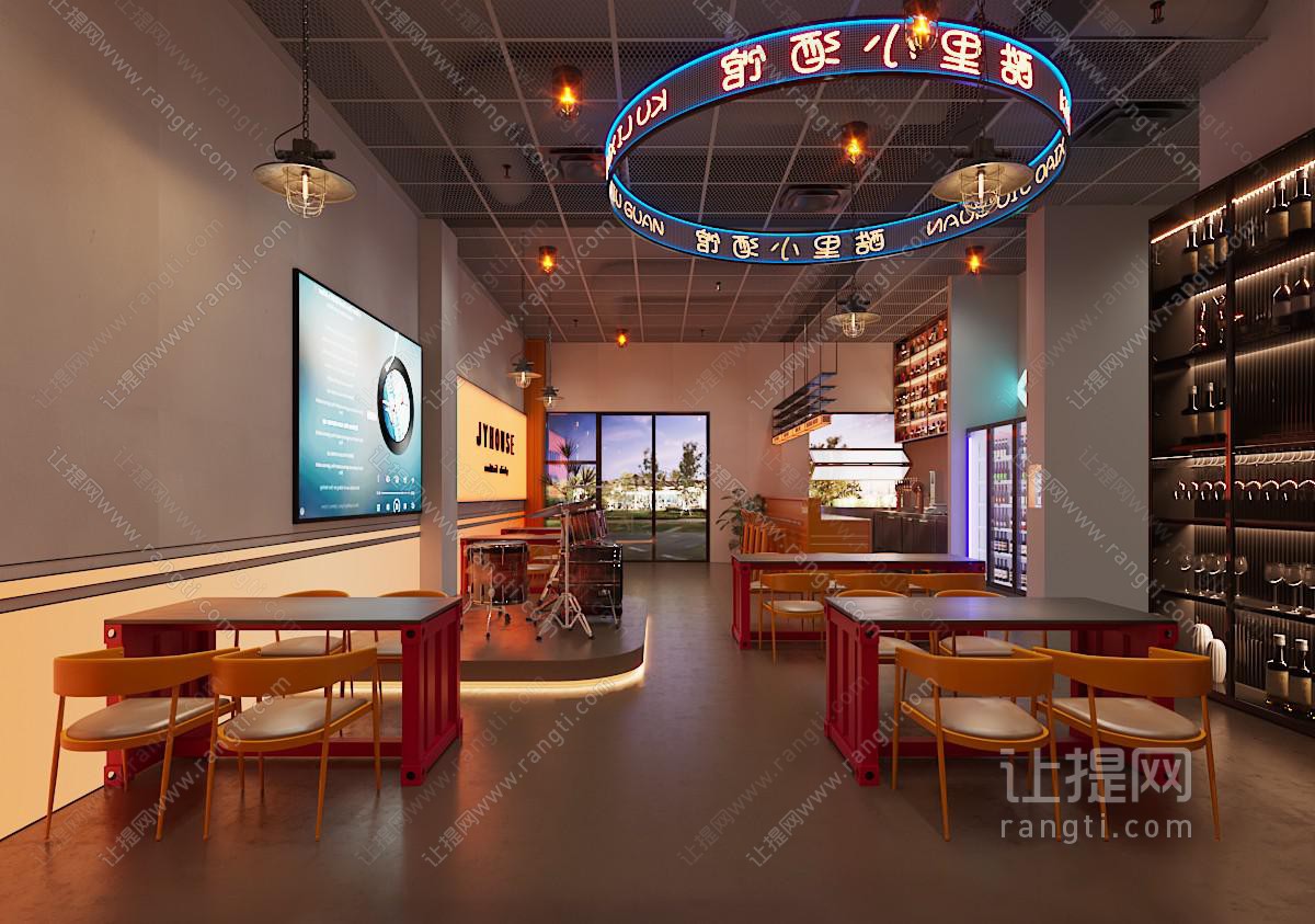 现代复古怀旧饭店餐馆 酒馆