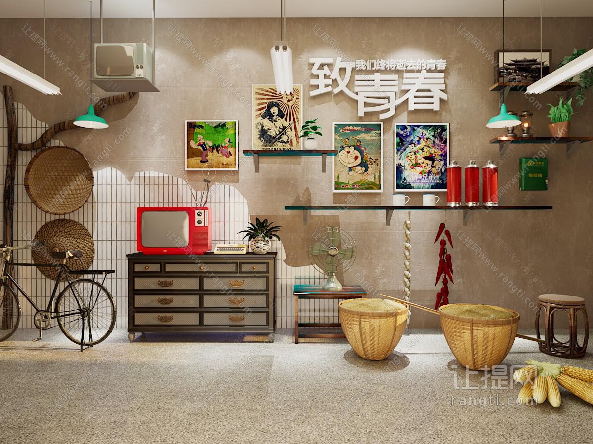 工业风loft复古怀旧美陈 展厅展览