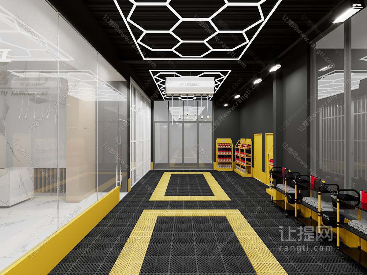 工业风loft洗车行 汽车美容店
