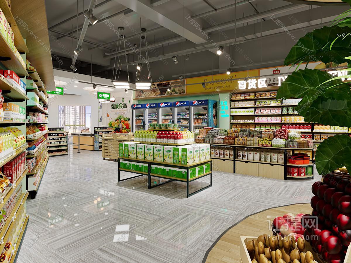 工业风loft零食百货超市 便利店