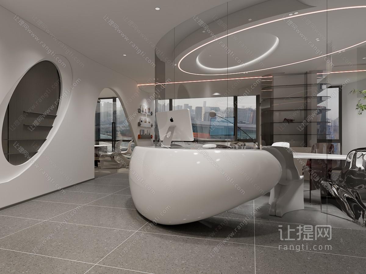 现代公司大厅前台接待台