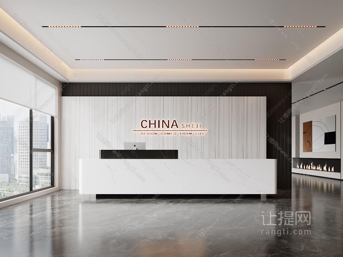 现代公司前台接待