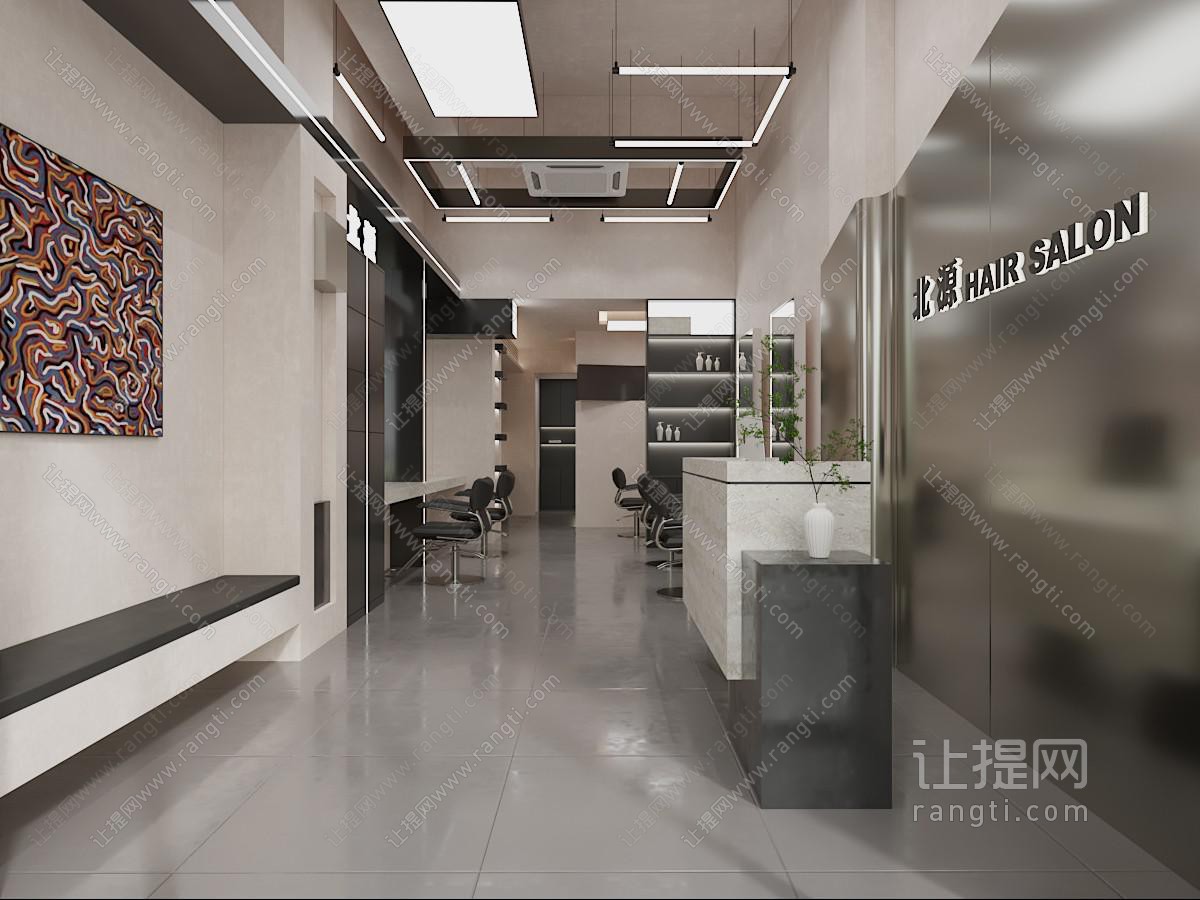 现代公司前台接待区