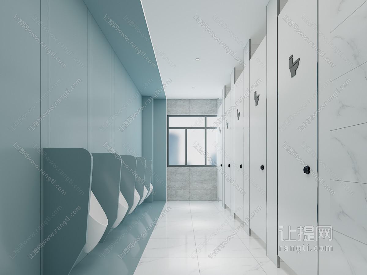 现代公共卫生间 洗手间