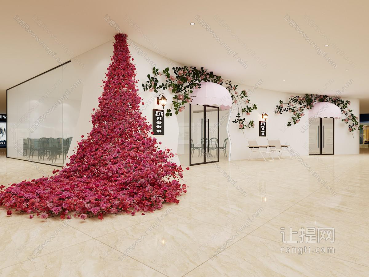 现代植物花卉美陈 展厅
