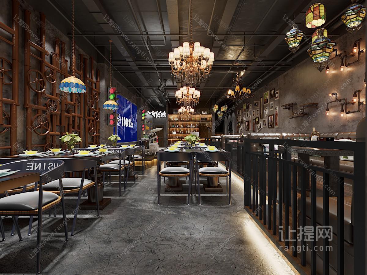 工业风loft饭店餐馆