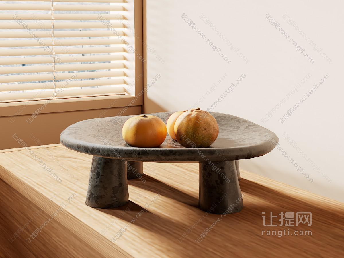 侘寂风果盘水果 摆件组合