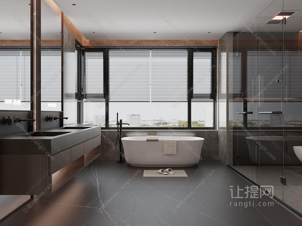 现代卫浴间 洗手间
