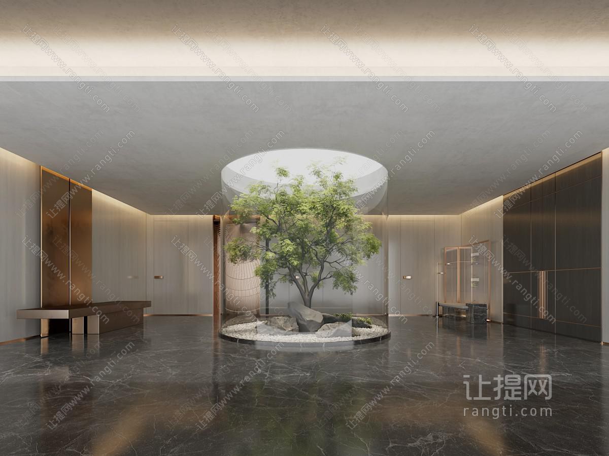 新中式室内景观园艺小品
