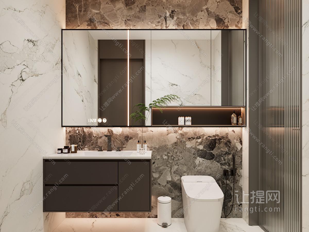 现代卫浴间 洗手间