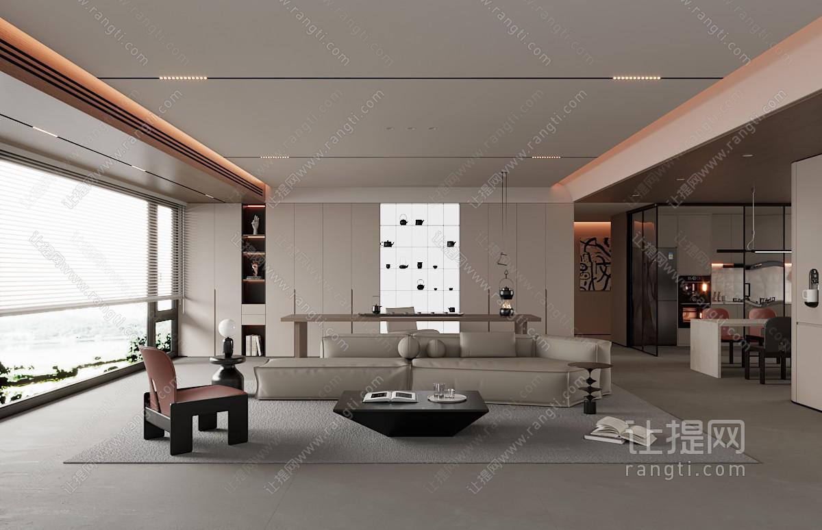新中式客厅餐厅