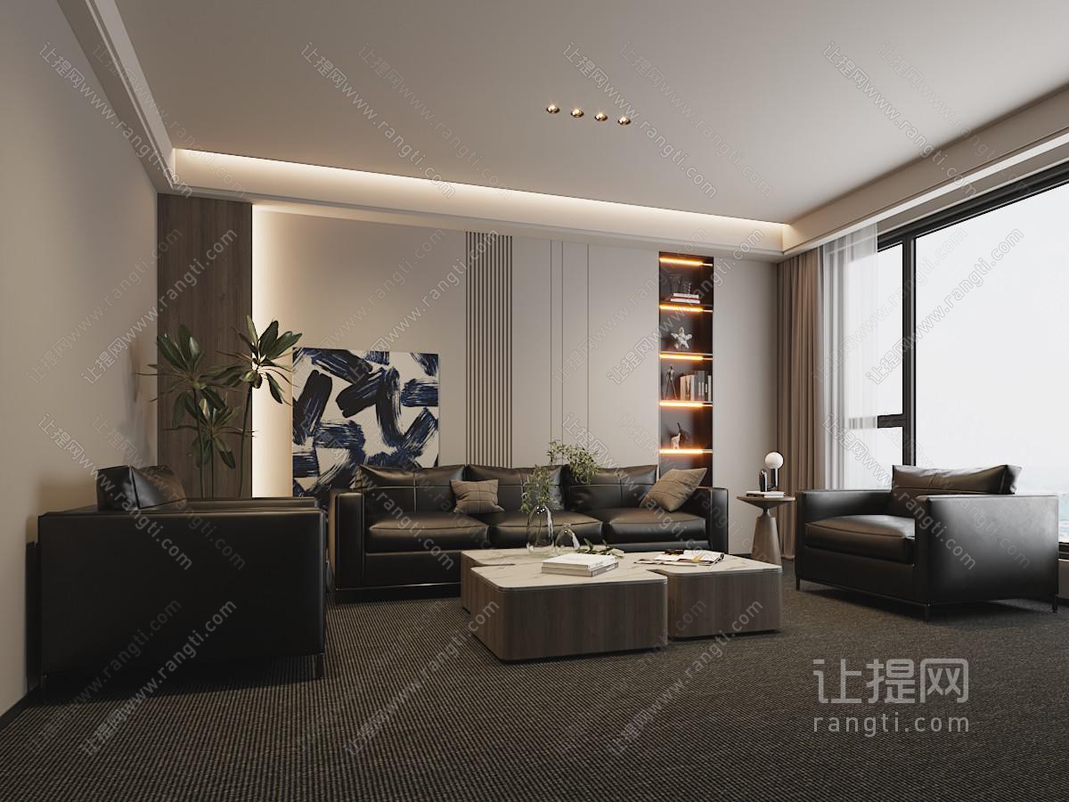 现代办公接待区