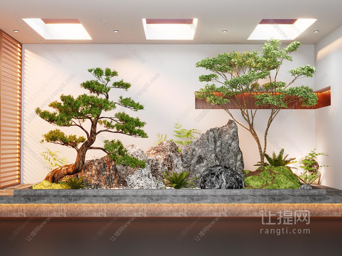 新中式室内景观园艺小品