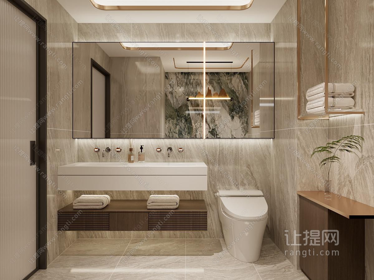 现代轻奢卫浴间 洗手间