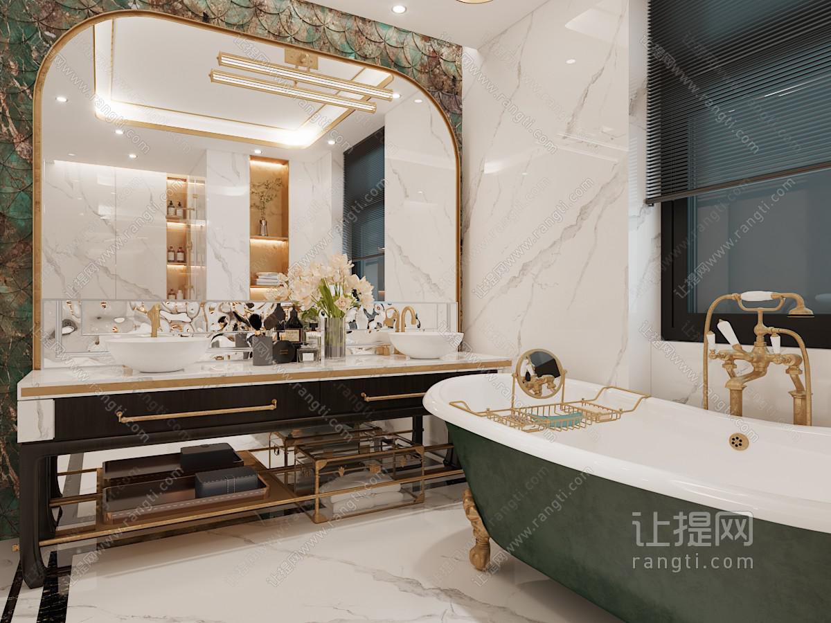 法式轻奢卫浴间 洗手间