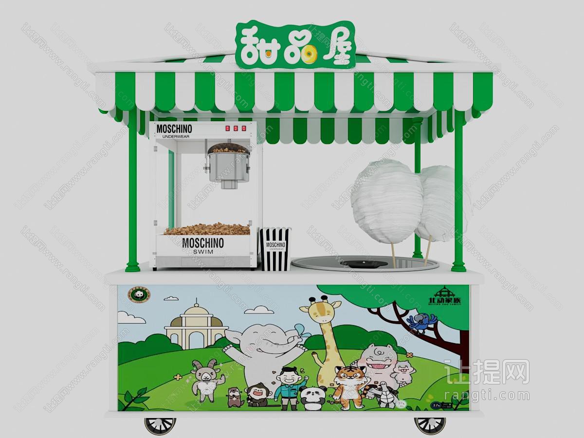 现代甜品店售卖车 商业设备