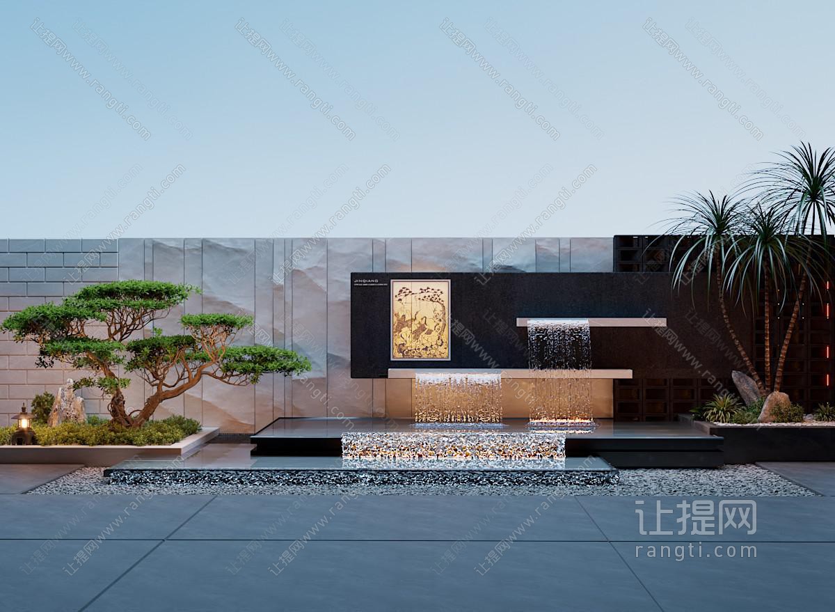 新中式庭院景观园艺小品
