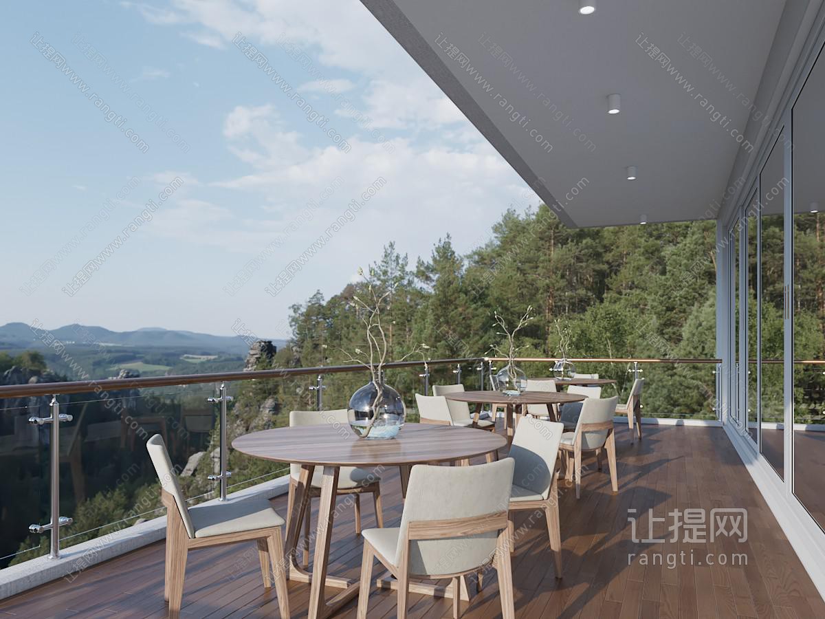现代露台餐厅