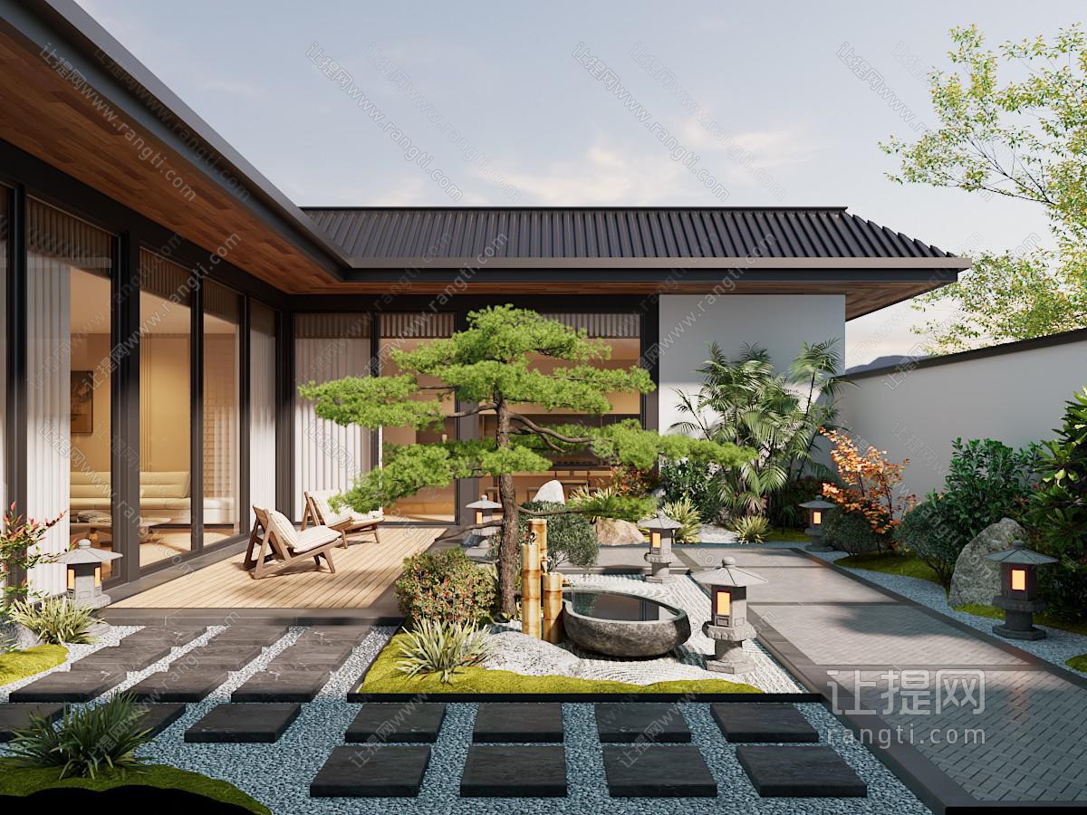 新中式庭院景观园艺小品