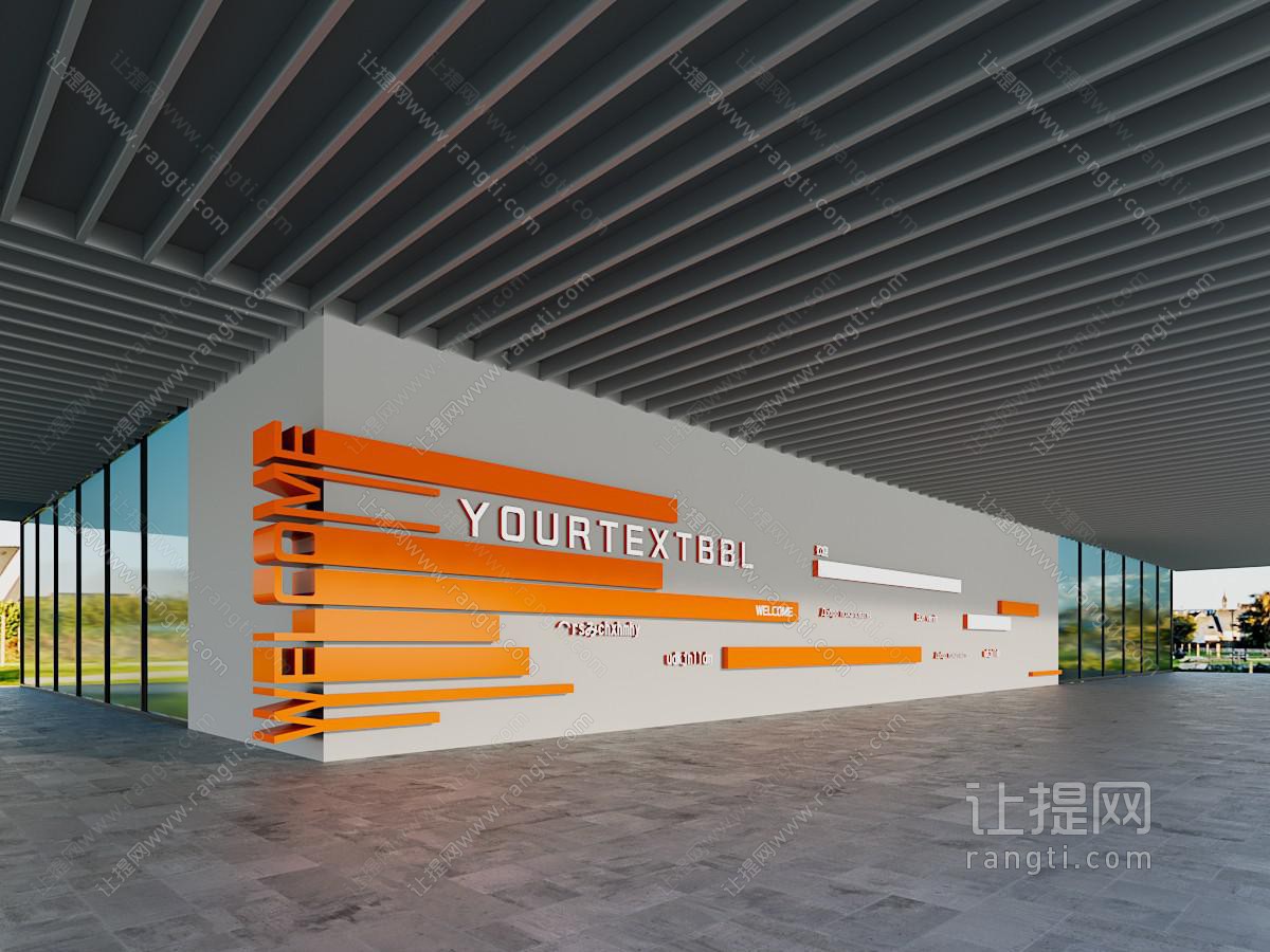 现代形象背景墙