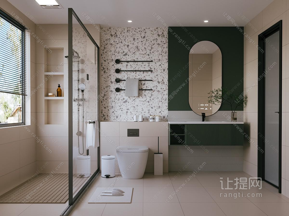现代卫浴间 洗手间