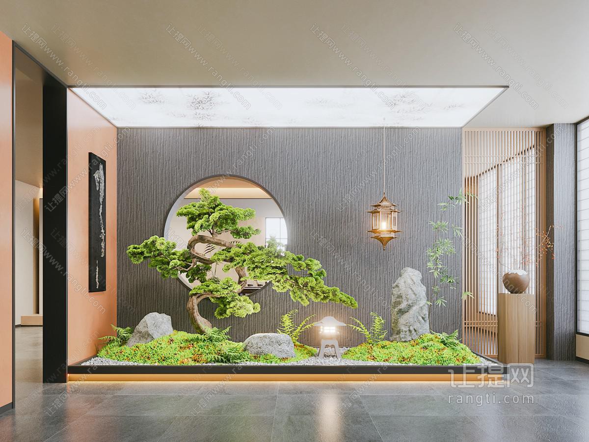 新中式室内景观园艺小品