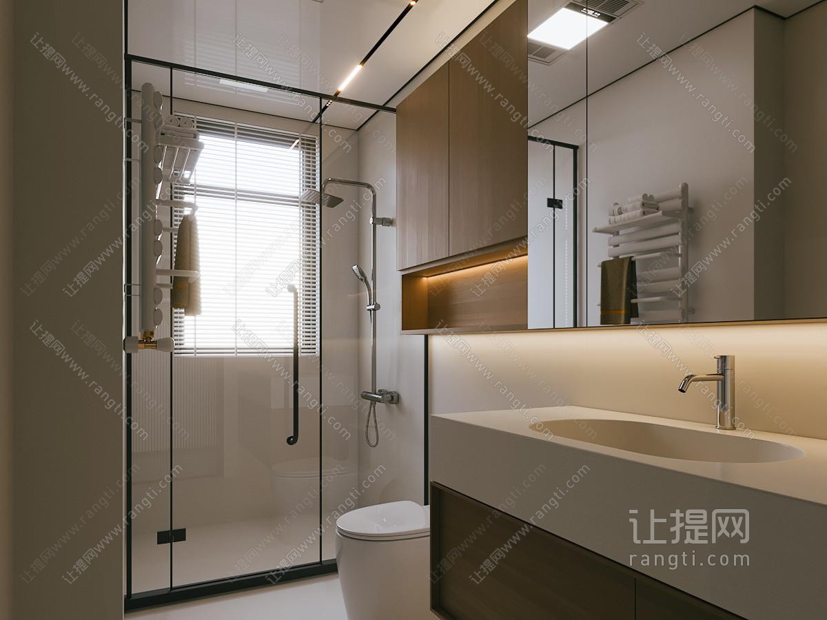 现代卫浴间 洗手间