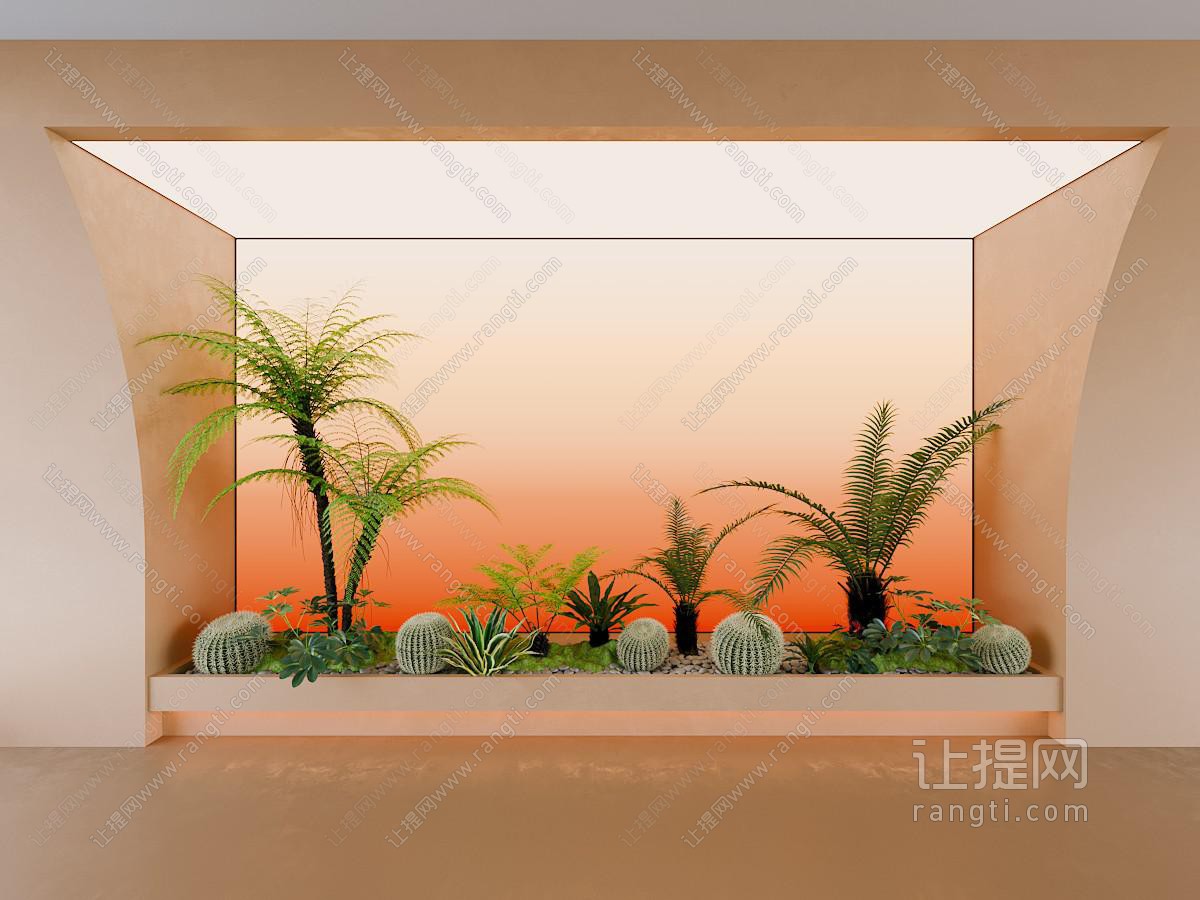 现代室内植物景观园艺小品