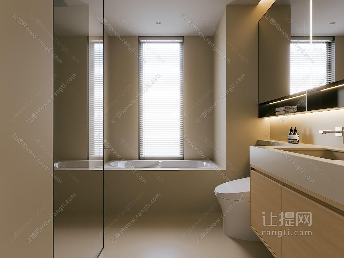 现代卫浴间 洗手间