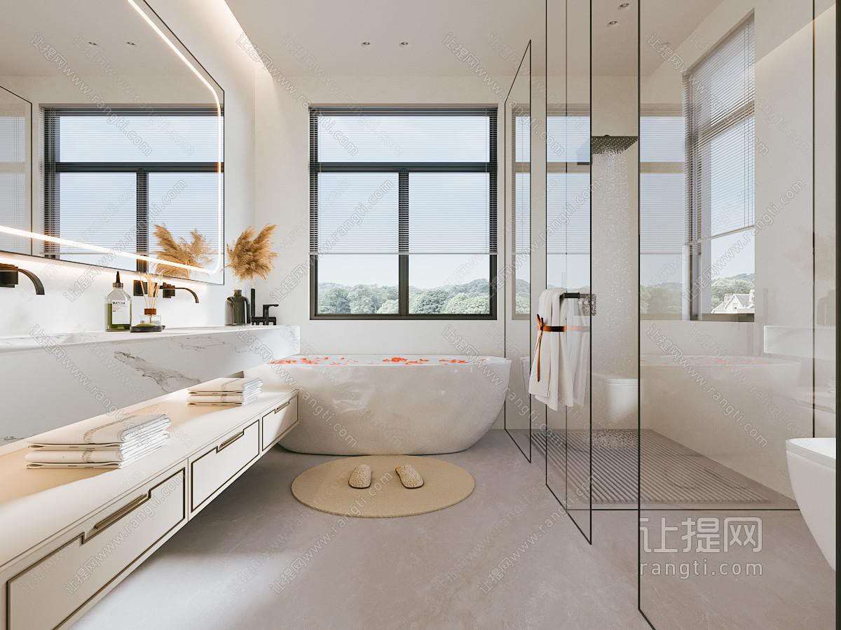新中式卫浴间 洗手间