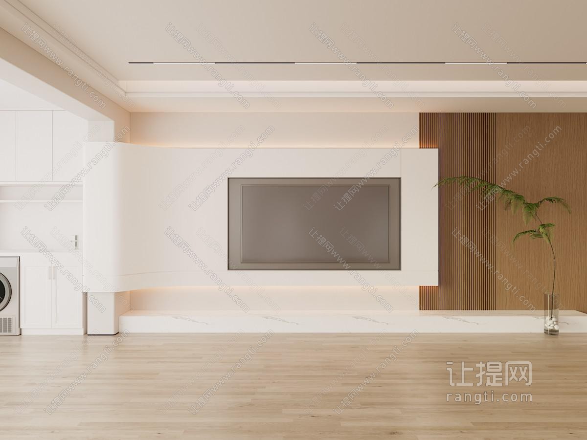 现代客厅电视背景墙
