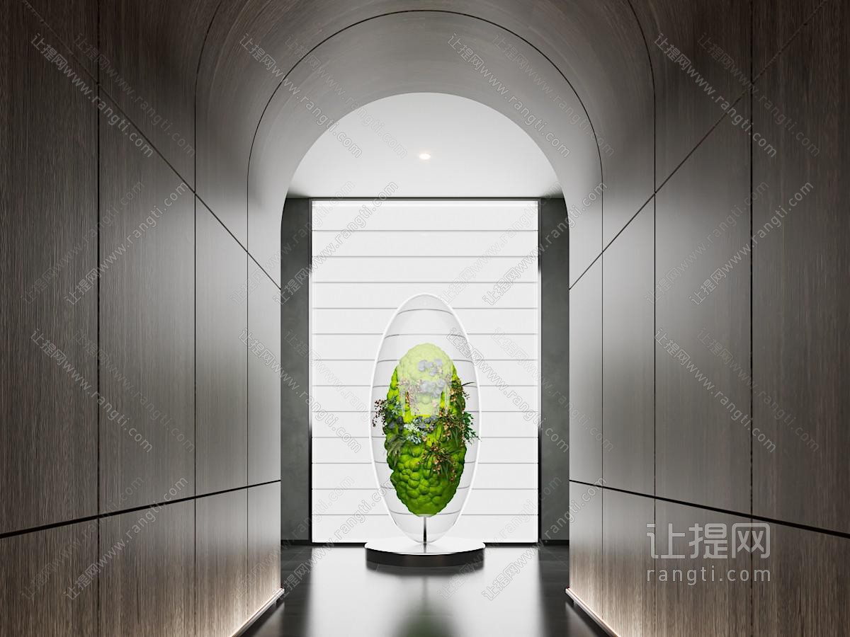 现代过道玄关景观园艺小品