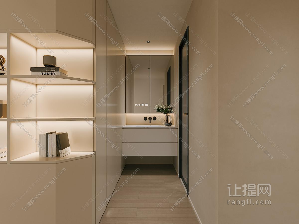 现代卫浴间 洗手间干区