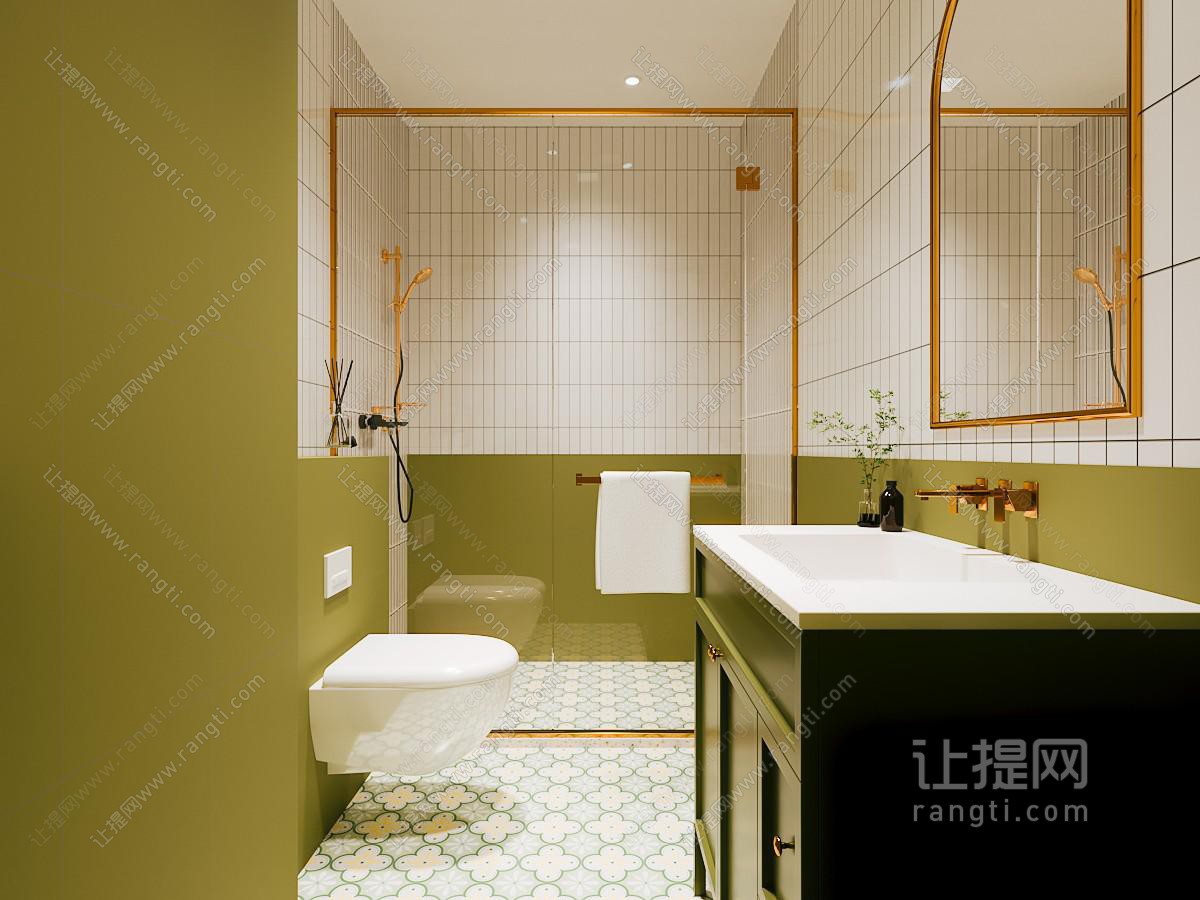 法式轻奢卫浴间 洗手间