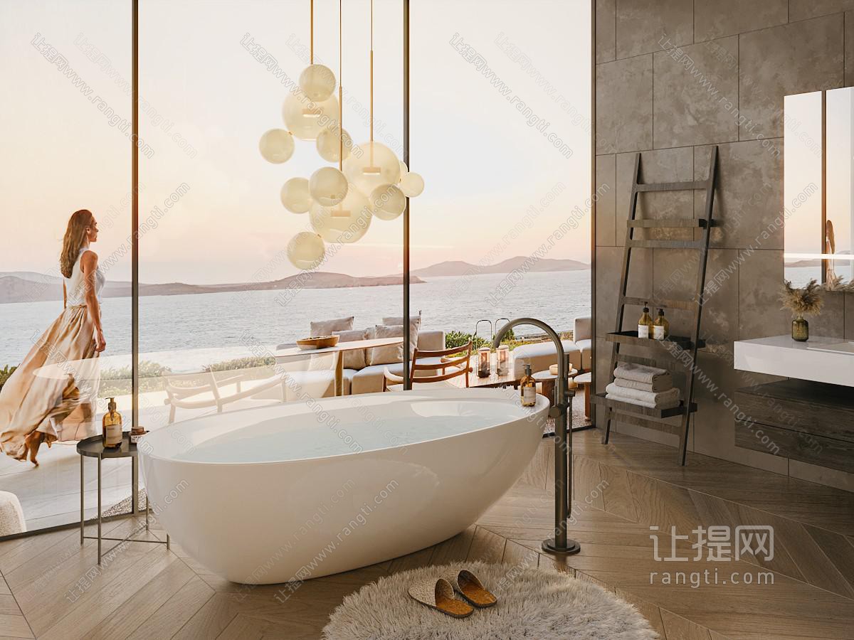现代卫浴间 洗手间