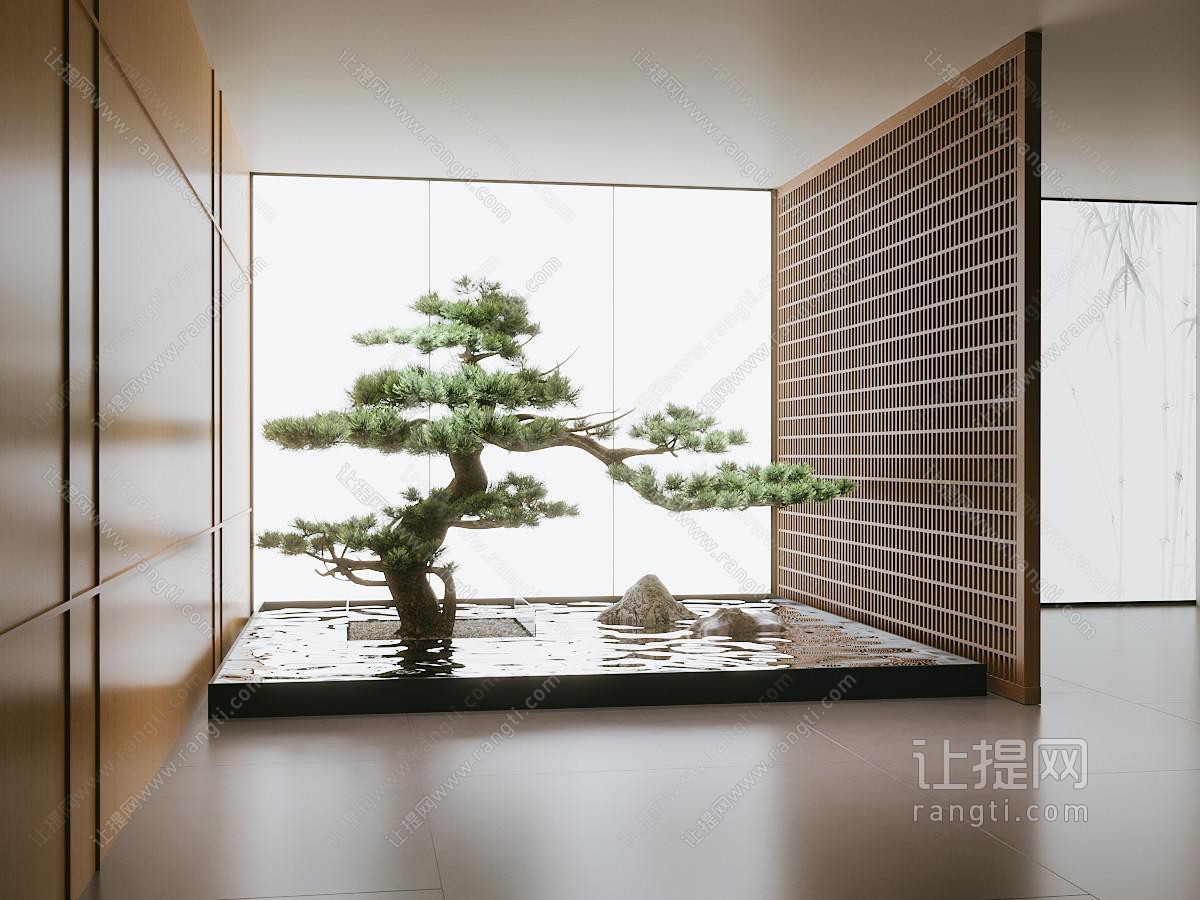 新中式室内景观园艺小品