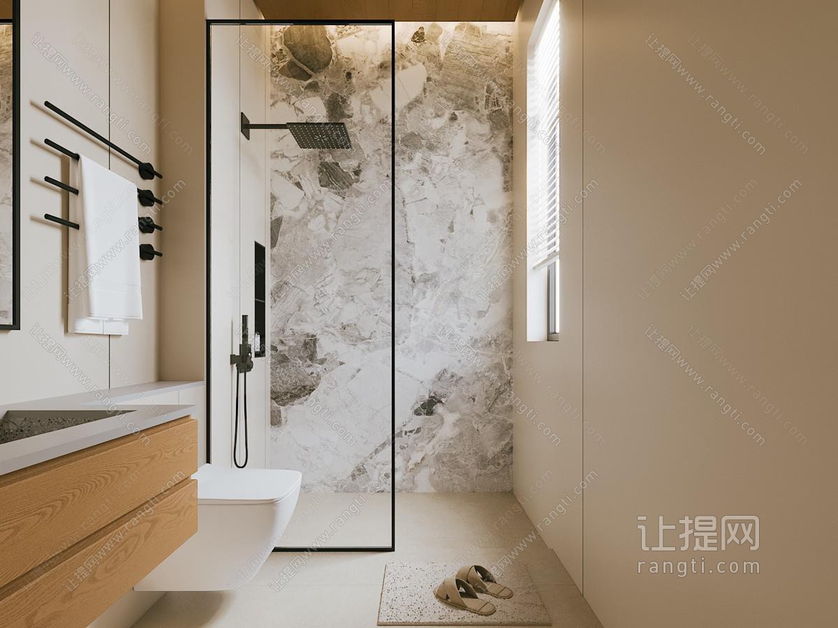 现代卫浴间 洗手间