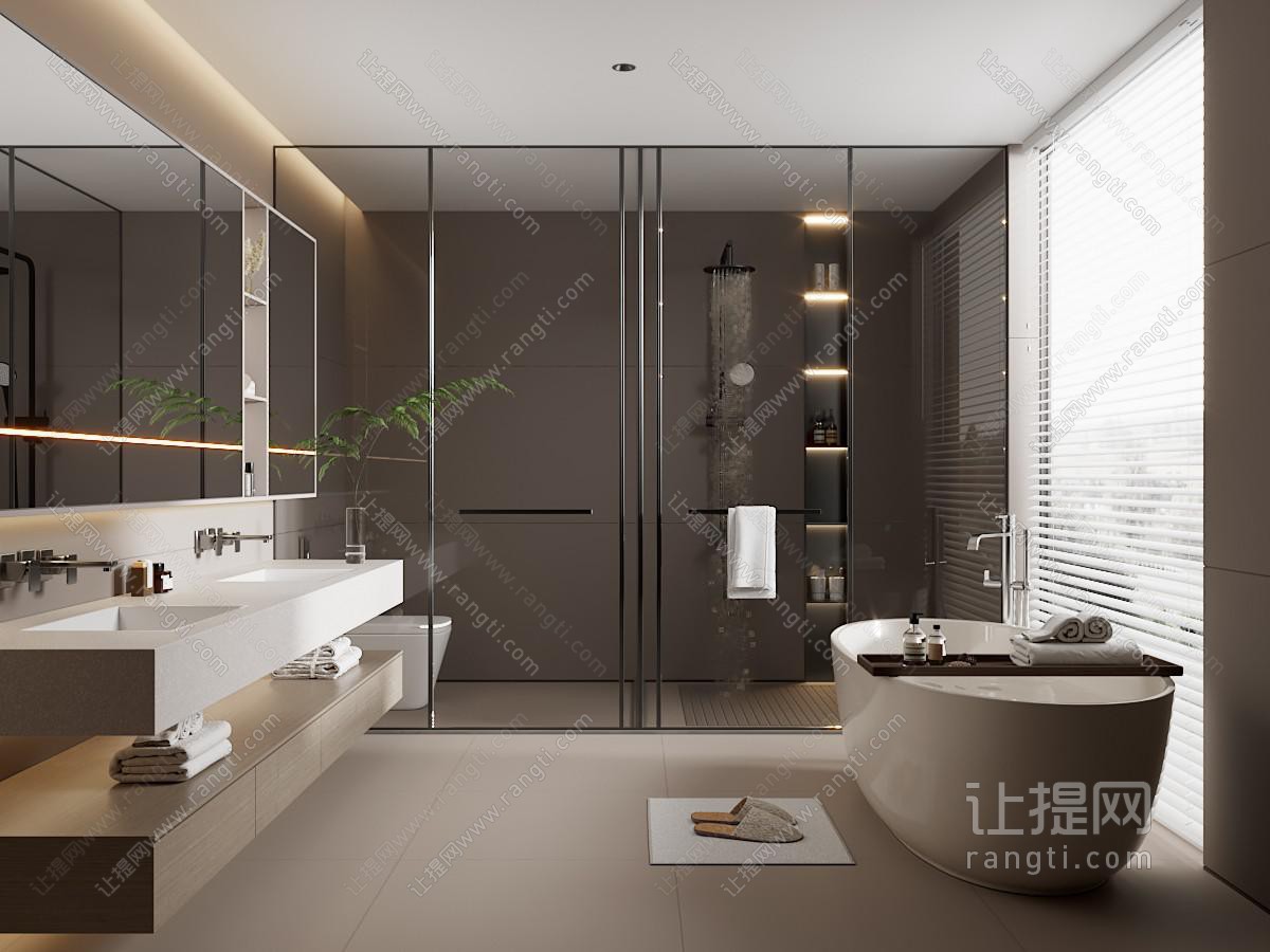 现代卫浴间 洗手间