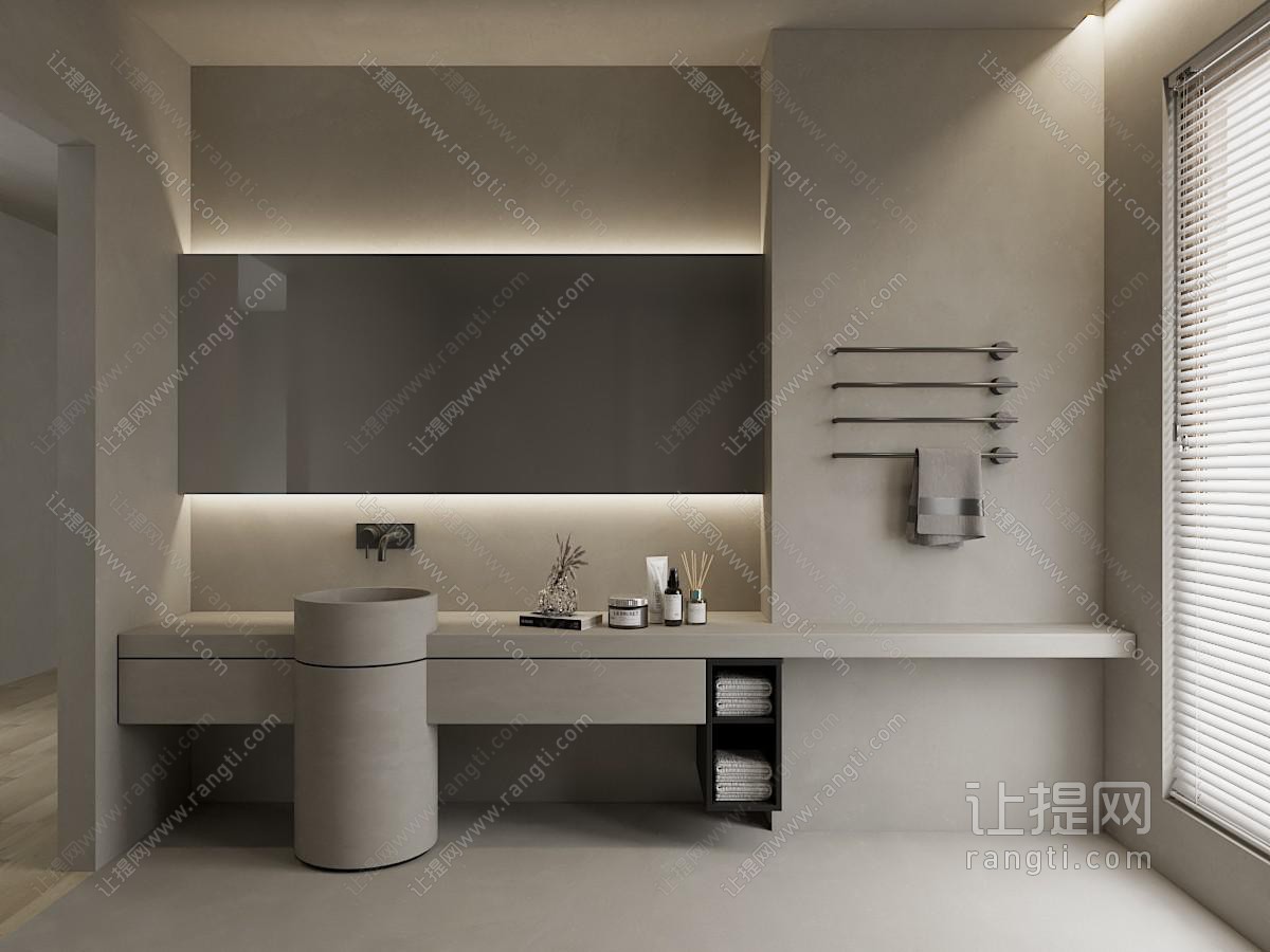 现代卫浴间 洗手间