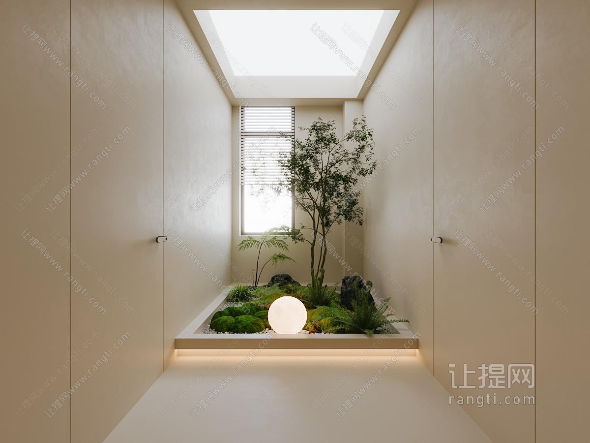 现代玄关过道景观园艺小品