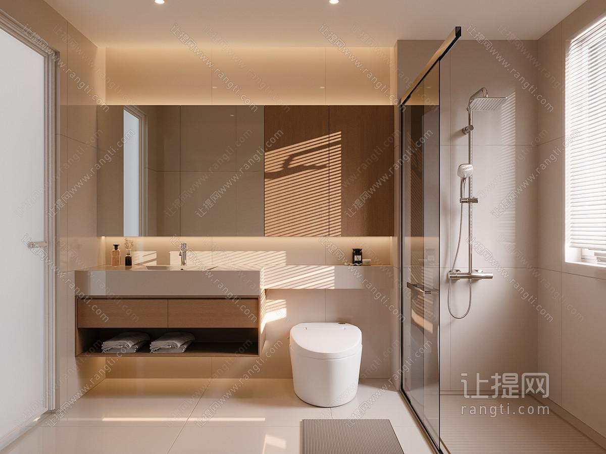 现代卫浴间 洗手间