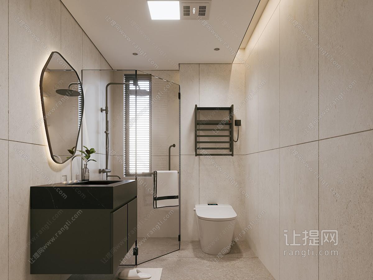 现代卫浴间 洗手间